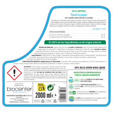 BIOCENTER Suavizante ecológico 100% natural - LAVANDA - 2 litros