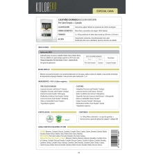 KOLOREKO Tinte natural dúo CASTAÑO DORADO - especial canas - pre color DORADO + tinte CASTAÑO