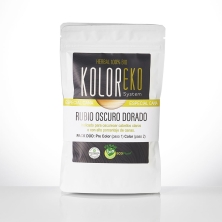 KOLOREKO Tinte natural dúo RUBIO OSCURO DORADO - especial canas - pre color CENIZA + tinte RUBIO DORADO