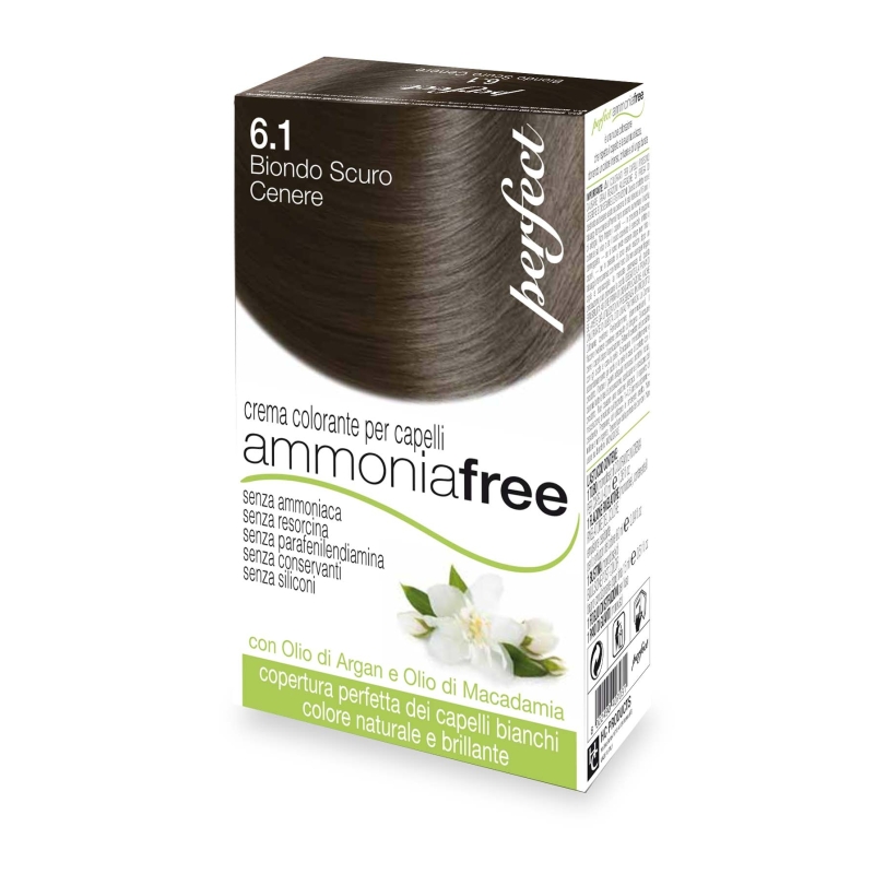 AMMONIA FREE – Tinte RUBIO OSCURO CENIZA 6.10  con reflejos cenizas – sin amoniaco