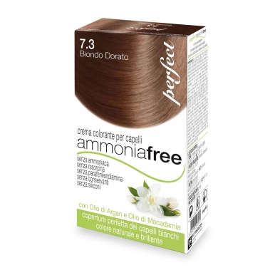 AMMONIA FREE – Tinte RUBIO DORADO 7.3  con reflejos dorados – sin amoniaco