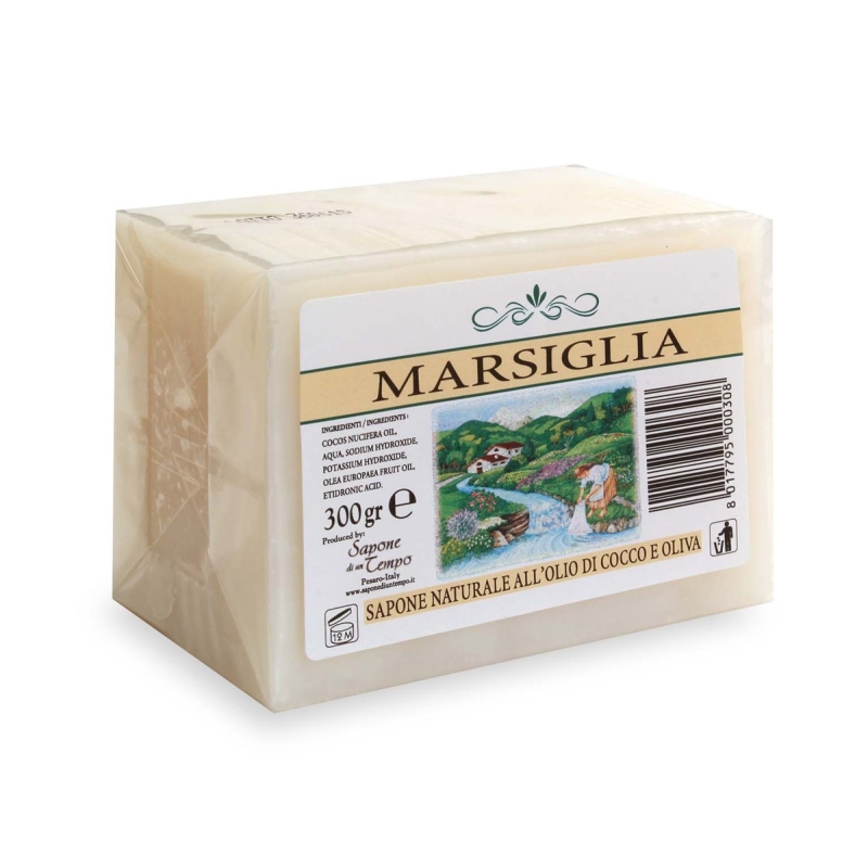 SAPONE DI UN TEMPO – Jabón de Marsella natural – para la colada y el cuerpo
