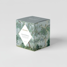 BIOCENTER Vela natural de cera de soja - JAZMÍN BLANCO, paz y seducción - 200 g (40 horas)