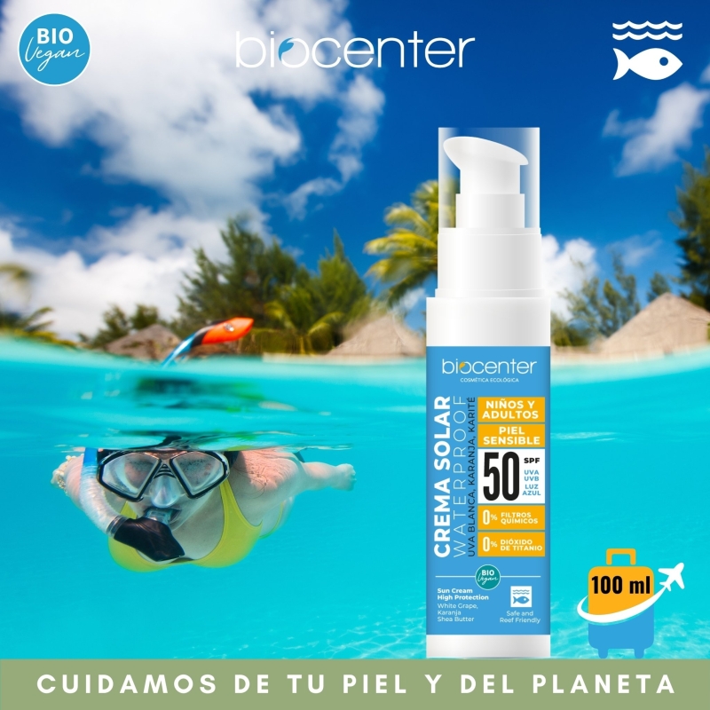 Protector Solar Natural SPF 50 Biocenter – Mineral, piel sensible y niños