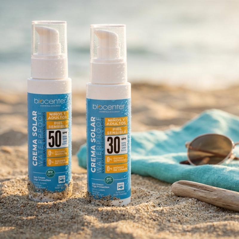 Protector Solar Natural SPF 50 Biocenter – Mineral, piel sensible y niños
