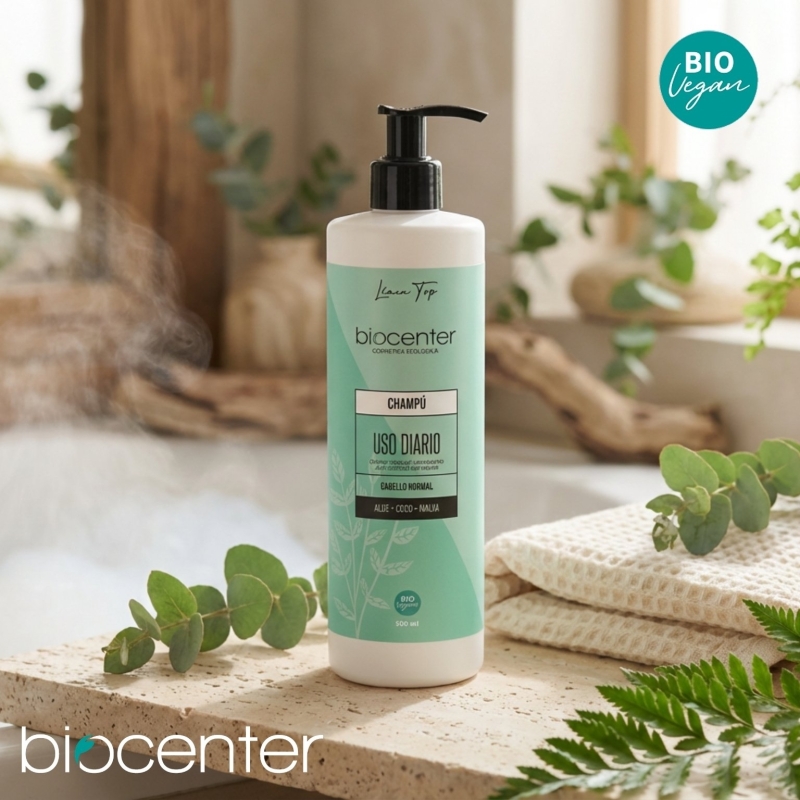 Champú natural uso diario Biocenter 500 ml para todo tipo de cabello