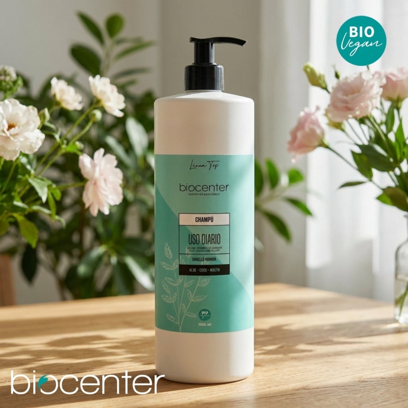 Champú natural uso diario Biocenter 500 ml para todo tipo de cabello