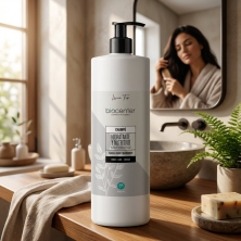Champú natural hidratante y nutritivo Biocenter para cabello seco y dañado con aloe vera, lino y jojoba 500 ml