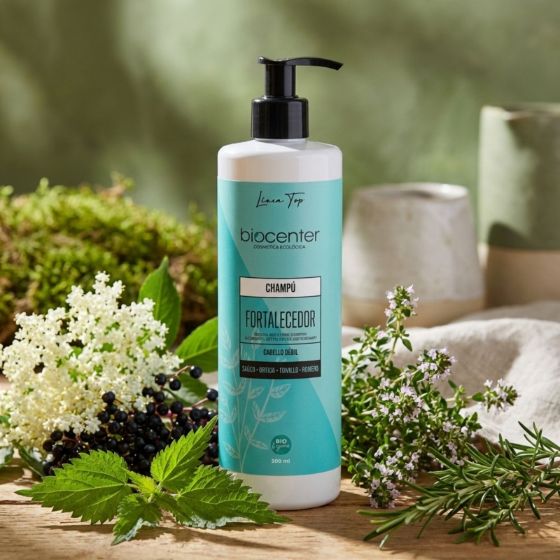 Champú natural fortalecedor BioCenter anticaída cabello débil - 500 ml