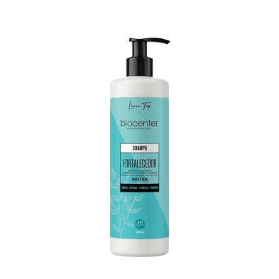 Champú natural fortalecedor BioCenter 500 ml para cabello débil y caída con ortiga, romero y aloe vera