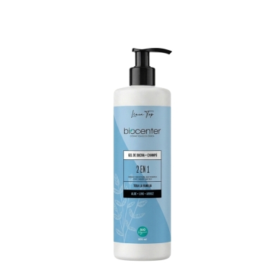 Gel de ducha y champú natural 2 en 1 BioCenter ecológico con aloe vera para toda la familia