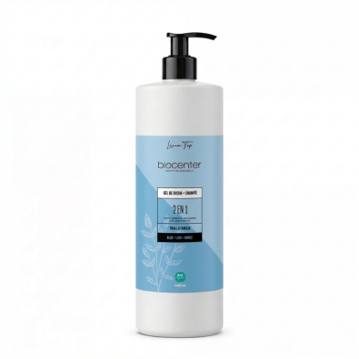 Gel de ducha y champú natural 2 en 1 BioCenter ecológico con aloe vera para toda la familia