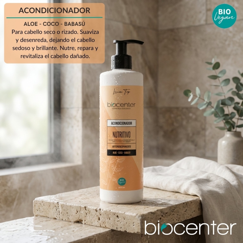 Acondicionador natural nutritivo Biocenter cabello seco y crespo 500 ml