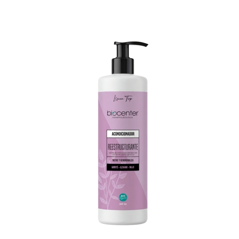 Acondicionador natural reestructurante Biocenter con karité y mijo para cabello dañado y quebradizo