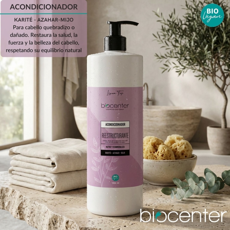 Acondicionador natural reestructurante Biocenter cabello dañado 1000 ml