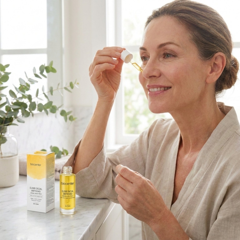 Elixir facial antiedad Biocenter ácido hialurónico efecto inmediato - suaviza visiblemente las arrugas