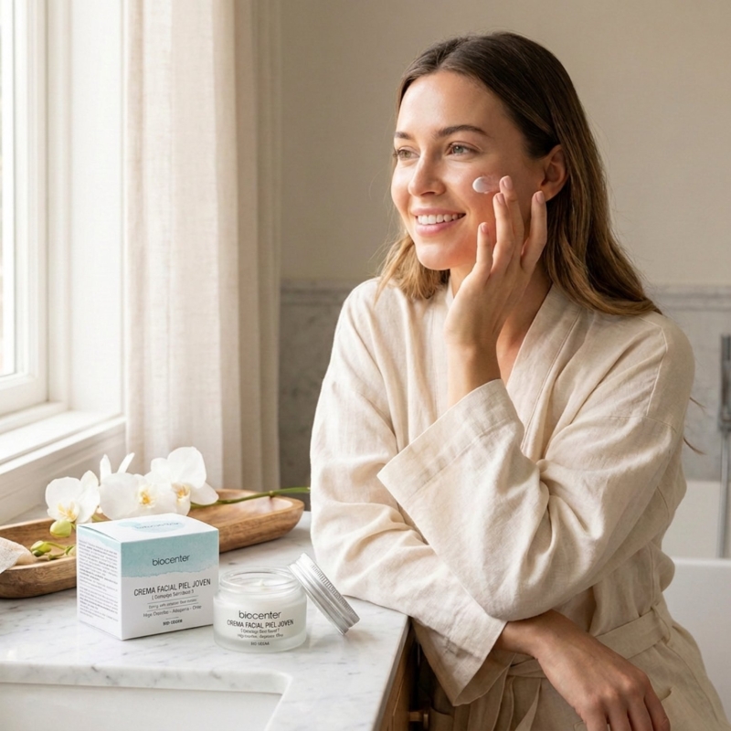 Crema facial piel joven Biocenter - hidratante natural piel sensible y acné