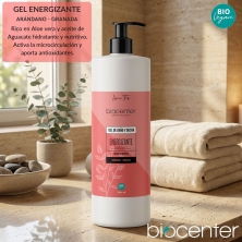 Gel de baño y ducha natural energizante BioCenter Granada - piel sensible - ecológico 1000 ml