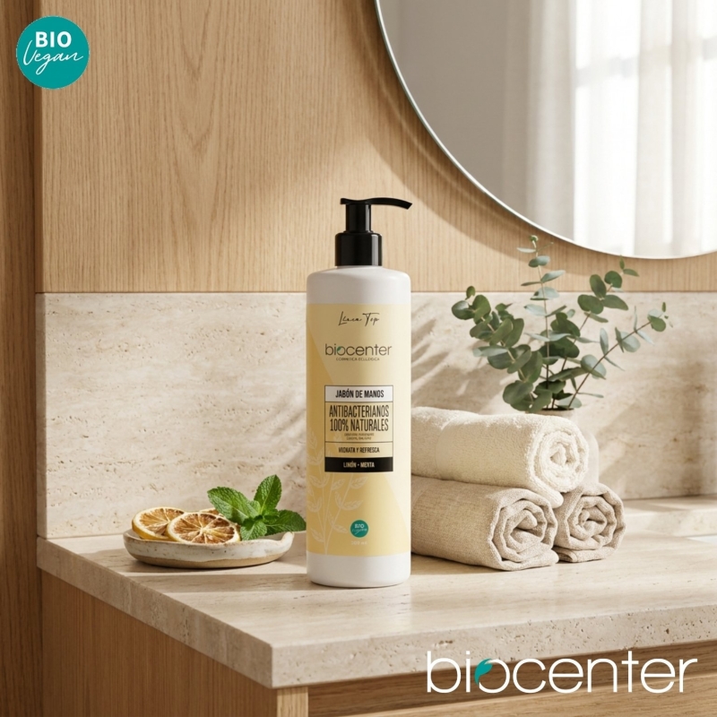 Jabón de manos natural Limón y Menta Biocenter 500 ml ecológico