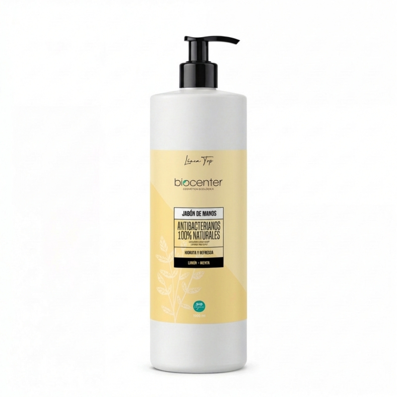 jabón de manos natural biocenter limón menta ecológico  1000 ml