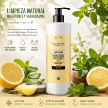 Jabón de manos natural Limón y Menta Biocenter 1000 ml ecológico