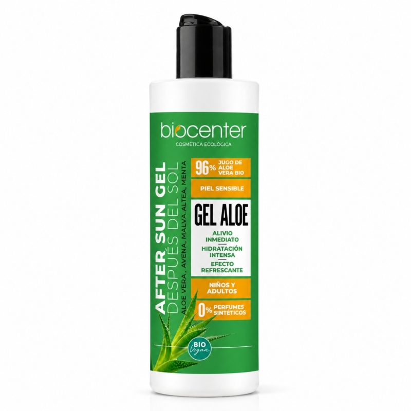 Gel aloe vera after sun Biocenter 96% calmante piel sensible