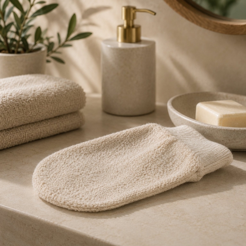 Guante de Ortiga Natural Biocenter para Masaje Corporal – Exfoliación Suave y Piel Revitalizada