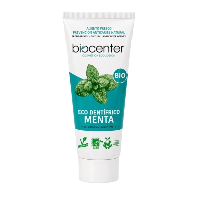 Pasta de dientes natural de menta Biocenter sin flúor ecológica y vegana