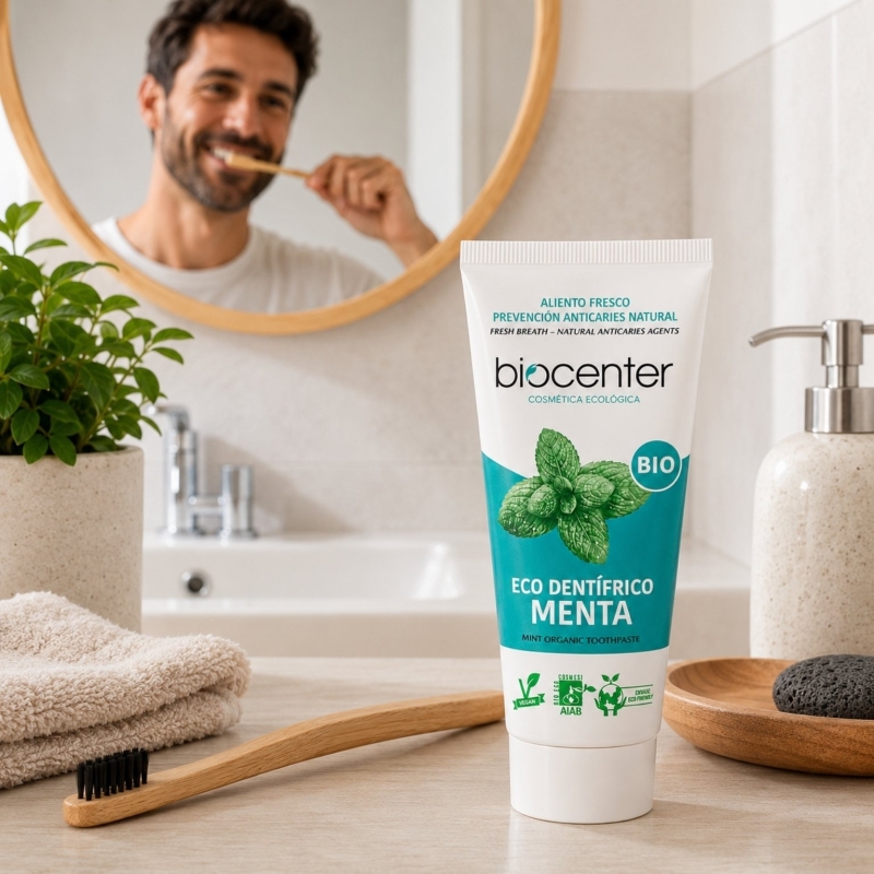 Pasta de Dientes Natural de Menta Biocenter – Dentífrico Ecológico Sin Flúor para un Aliento Fresco y Encías Cuidadas