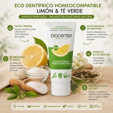 Pasta de Dientes Natural Homeocompatible Biocenter –  de Limón – Dentífrico Ecológico Sin Flúor