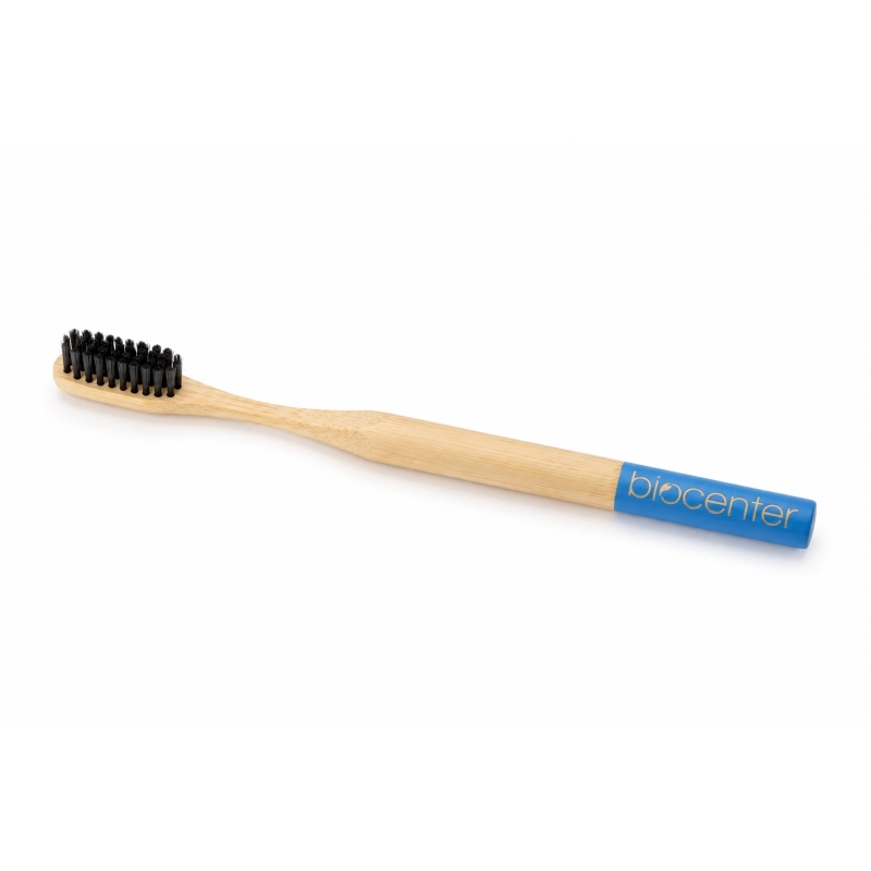 Cepillo de Dientes de Bambú para Adulto - AZUL - con Carbón Activado Biocenter