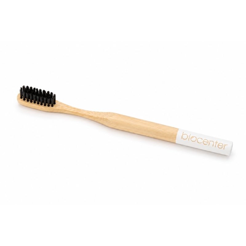 Cepillo de Dientes de Bambú para Adulto - BLANCO - con Carbón Activado Biocenter