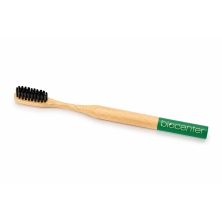 BIOCENTER Cepillo de dientes de Bambú para ADULTO - VERDE - con Carbón activado