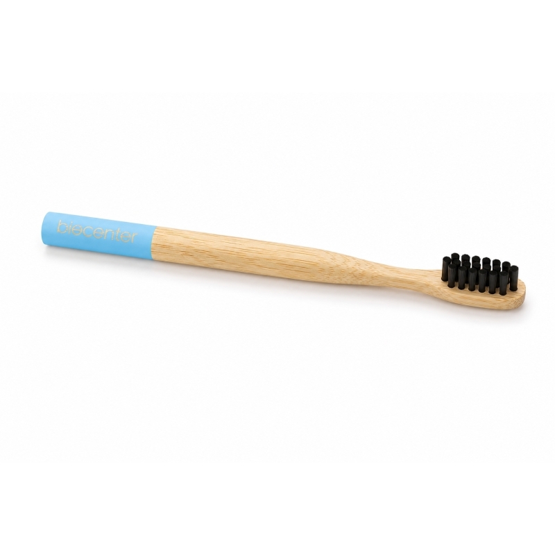 Cepillo de Dientes de Bambú para Niños - AZUL CLARO - con Carbón Activado Biocenter