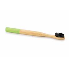 Cepillo de Dientes de Bambú para Niños - VERDE CLARO - con Carbón Activado Biocenter