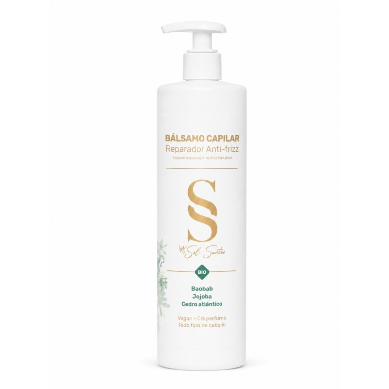 BY SOL SANTOS Bálsamo capilar reparador - Acondicionador natural sin perfume - 500 ml