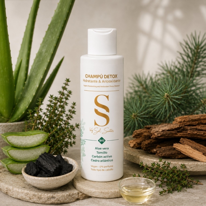 BY SOL SANTOS Champú detox hidratante sin perfume - formato de viaje 100 ml