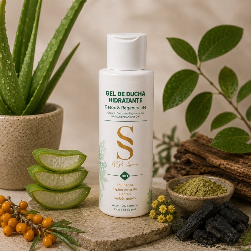 BY SOL SANTOS Gel de ducha detox sin perfume - formato de viaje 100 ml