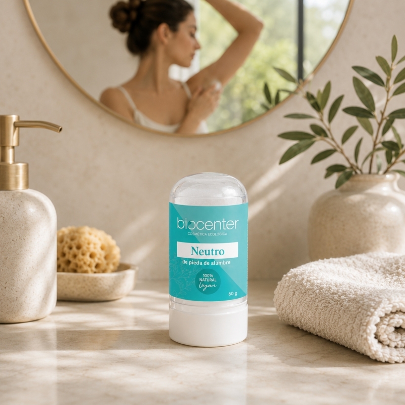 Piedra de Alumbre Biocenter 60 g – Desodorante Mineral Natural Sin Perfume