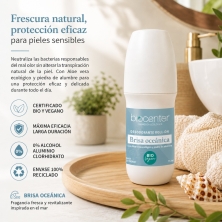 Desodorante Natural Roll-On Brisa Oceánica Biocenter 75 ml – Frescor Marino para Piel Sensible