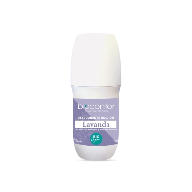 Desodorante Natural Roll-On Lavanda Biocenter 75 ml con Aloe Vera ecológico y Piedra de Alumbre para piel sensible