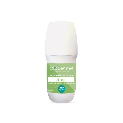 Desodorante Natural Roll-on Aloe Biocenter 75 ml con Aloe Vera ecológico y Piedra de Alumbre para piel sensible