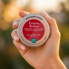 Desodorante Sólido Natural Frutos Rojos Biocenter 50 ml – BIO y Vegano – Perfume 100% natural