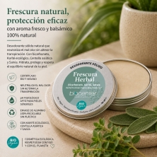 Desodorante Sólido Natural Frescura Herbal Biocenter 50 ml – BIO y Vegano – Perfume 100% natural