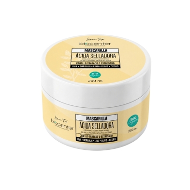 Mascarilla Ácida Selladora Biocenter pH ácido para cabello tratado y con encrespamiento
