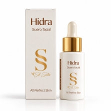 Suero Facial Hidra Sol Santos 30 ml con ácido hialurónico, granada y uva blanca para hidratación y luminosidad