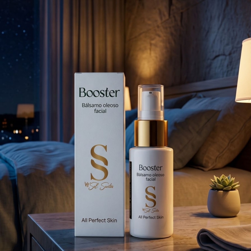 Bálsamo Oleoso Facial Booster Sol Santos – Antiedad, Nutritivo y Reafirmante con Ácido Hialurónico – 30 ml