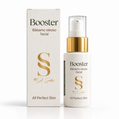 Bálsamo Oleoso Facial Booster Sol Santos 30 ml con ácido hialurónico, konjac y aceites vegetales nutritivos