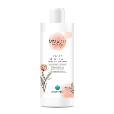 BIOCENTER Agua micelar natural de Rosa damascena y Cardamomo - Hidratante y Calmante - Bio Skin Melody