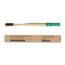 BIOCENTER Cepillo de dientes de Bambú para ADULTO - color VERDE